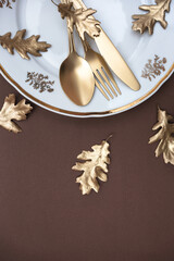 Creative autumn table setting