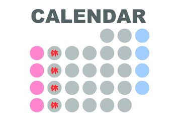 週休3日のイメージ　ベクターイラスト