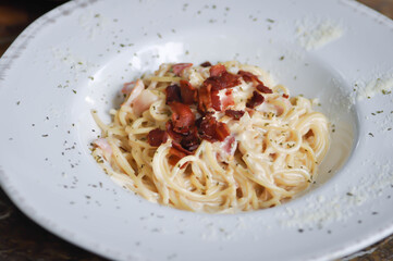 pasta carbonara ,spaghetti or spaghetti carbonara