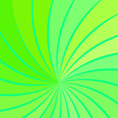 Bright green color abstract background with rays swirl sunburst, wallpaper backdrop template vector illustration graphic design pattern seamless 