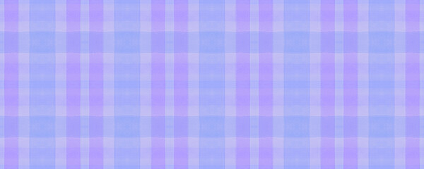 Pink Check Plaid. Watercolour Picnic Blanket. 
