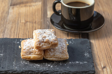 Spanish Puff Pastry with raspberry