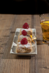 Spanish Puff Pastry with raspberry