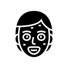 facial cream mask glyph icon vector. facial cream mask sign. isolated contour symbol black illustration