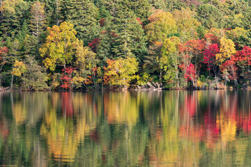 北海道の秋の風景　オンネトーの紅葉