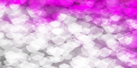 Light Pink vector template with circles.