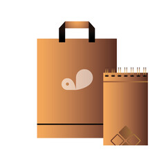 shopping bag with notebook corporation