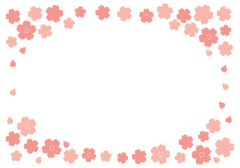 桜のフレーム　春素材