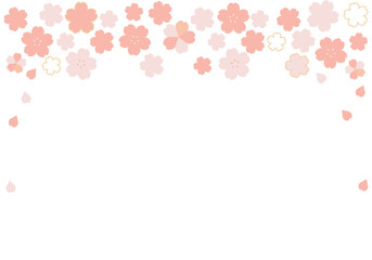 桜のフレーム　春素材