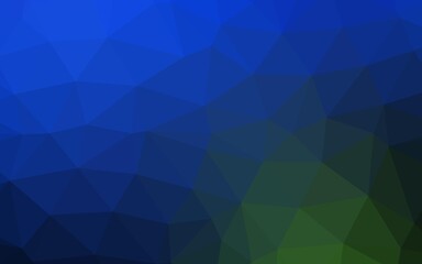 Dark Blue, Green vector abstract mosaic pattern.