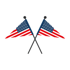usa flags design, United states independence day and national theme Vector illustration