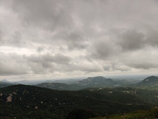 clouds over the mountains