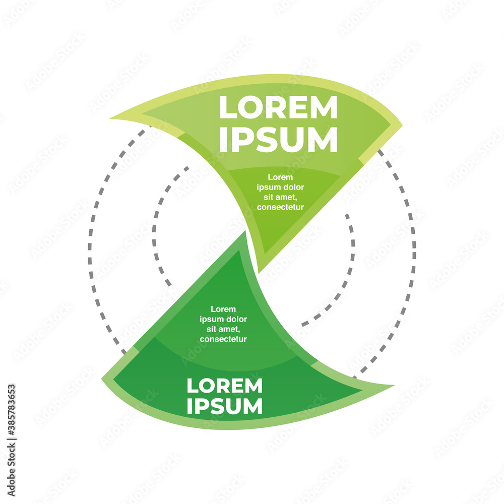 Poster infographic circle and abstract style template design