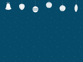 クリスマスの背景イラスト（青）