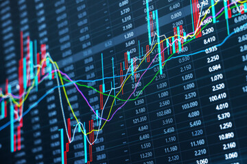 Stock securities trading data background