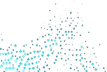 Light BLUE vector template with poker symbols.