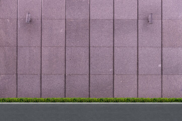 Fototapeta premium street wall background ,Industrial background, empty grunge urban street with warehouse brick wall