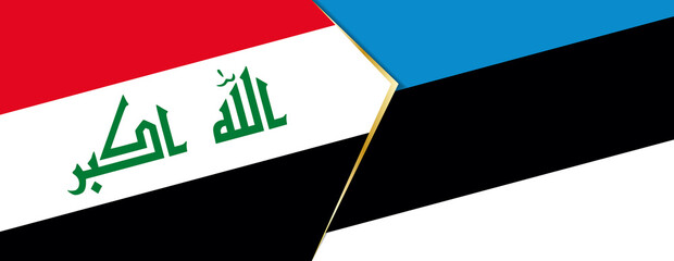 Iraq and Estonia flags, two vector flags.