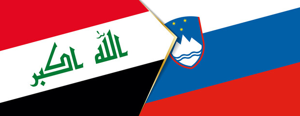 Iraq and Slovenia flags, two vector flags.