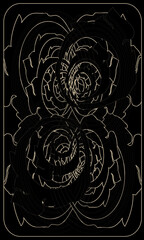 Tarot cards - back design.  Mystical pattern