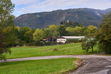 barns in the meadows of italy