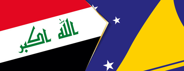 Iraq and Tokelau flags, two vector flags.