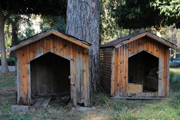 wood and decorative birdhouse