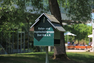 wood and decorative birdhouse
