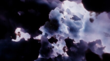 Fototapeta premium Deep space beauty, nebula and stars in deep space, glowing mysterious universe 3D Render