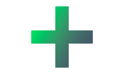  Green and blue cross