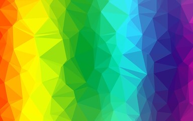 Obraz premium Light Multicolor, Rainbow vector shining triangular background.