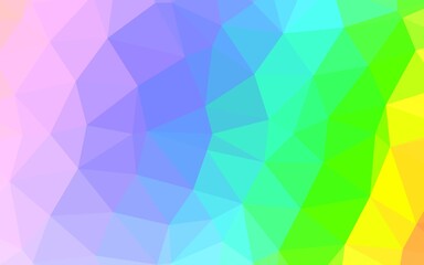 Fototapeta na wymiar Light Multicolor, Rainbow vector blurry triangle template.
