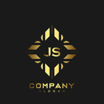 JS Premium monogram letter initials logo. minimalist symbol icon vector design. Luxury logotype Template.