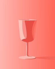 A pink glass with pink background