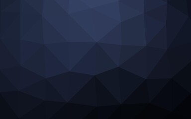 Obraz premium Dark BLUE vector triangle mosaic texture.