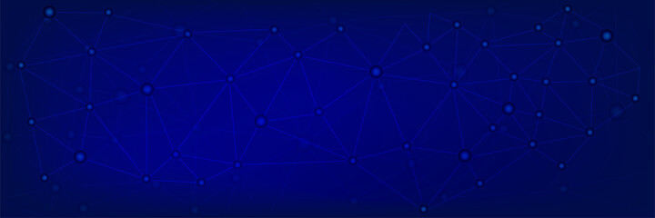Abstract blue geometric plexus technology pattern banner background.  Blue geometric plexus technology background for your web site design, app, UI. EPS10.
