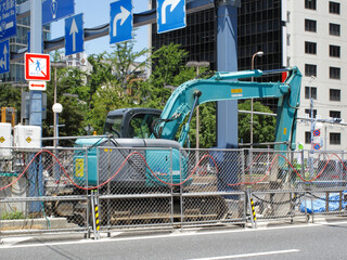 Fototapeta premium 道路工事の重機