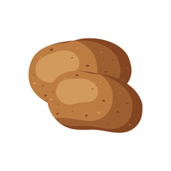 two potatoes icon design, organic food healthy fresh natural and market theme Vector illustration