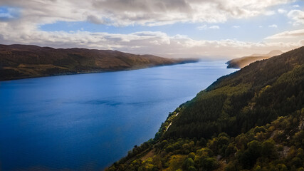 Fototapeta na wymiar Landscape view of the lake Loch Ness