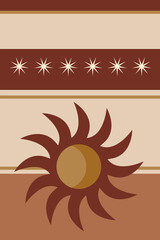 Abstract geometric shape background. Modern minimal boho style. Wall art printable contemporary aesthetic poster. Mid century minimalist print. Boho graphic natural colored wall art print.