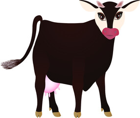 Cartoon dairy cow.