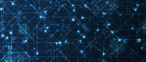 Abstract circuit board futuristic technology processing background