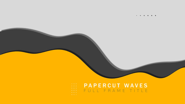 Papercut Waves Full Frame Title