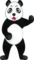 Cartoon panda standing.
