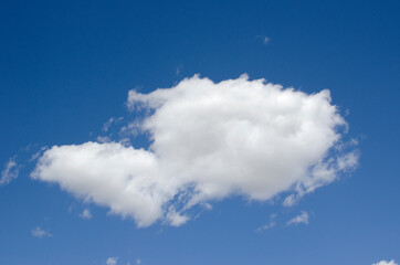 White clouds on a blue sky. Background.