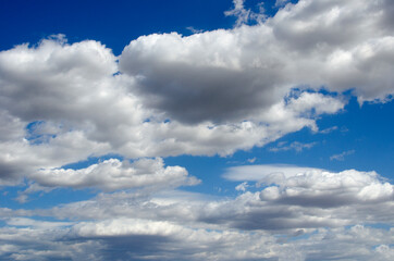 White clouds on a blue sky. Background.