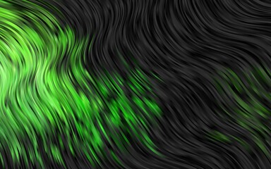 Light Green vector background with bent ribbons.