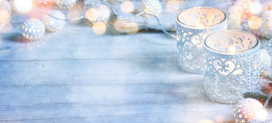 Christmas and New Year holidays background, winter season. Christmas greeting card