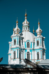 Saint Petersburg, Smolny Palace blue and white with gold