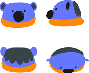 set of cartoon animals